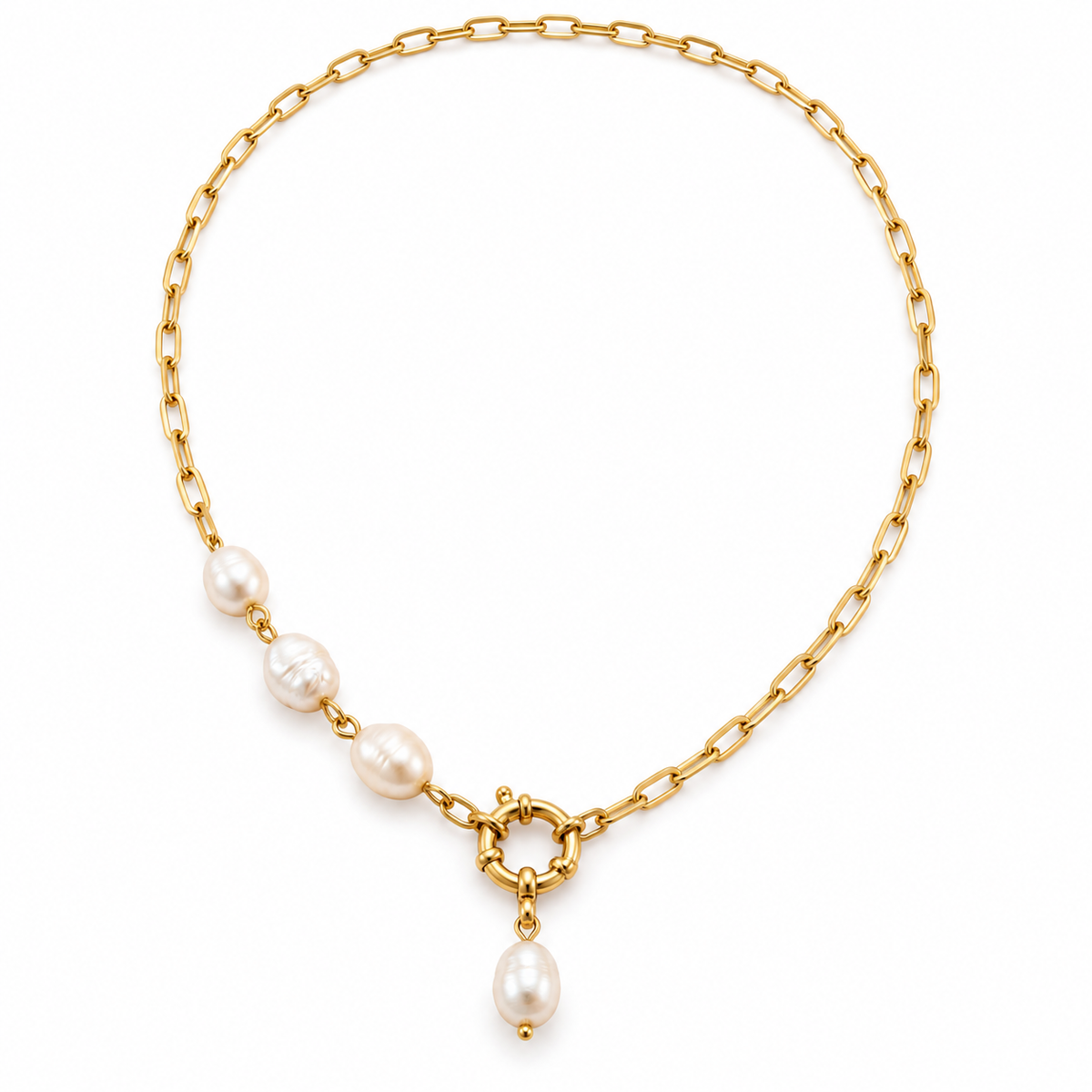 Collar Mallorca con fondo blanco de estudio