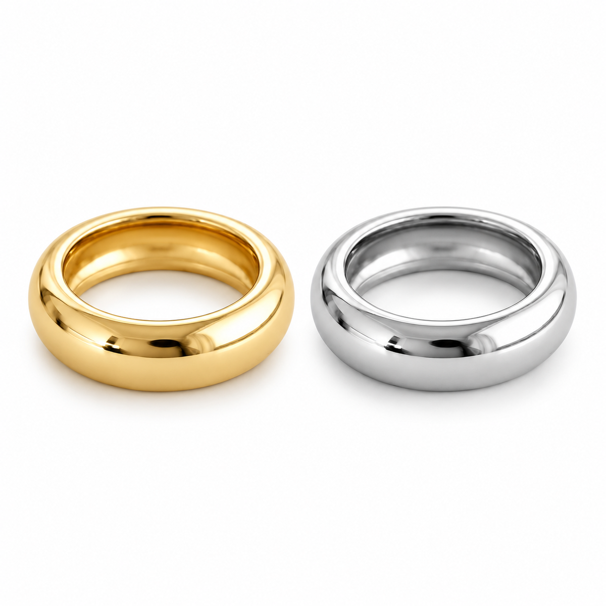 Anillo Mississippi con fondo blanco de estudio