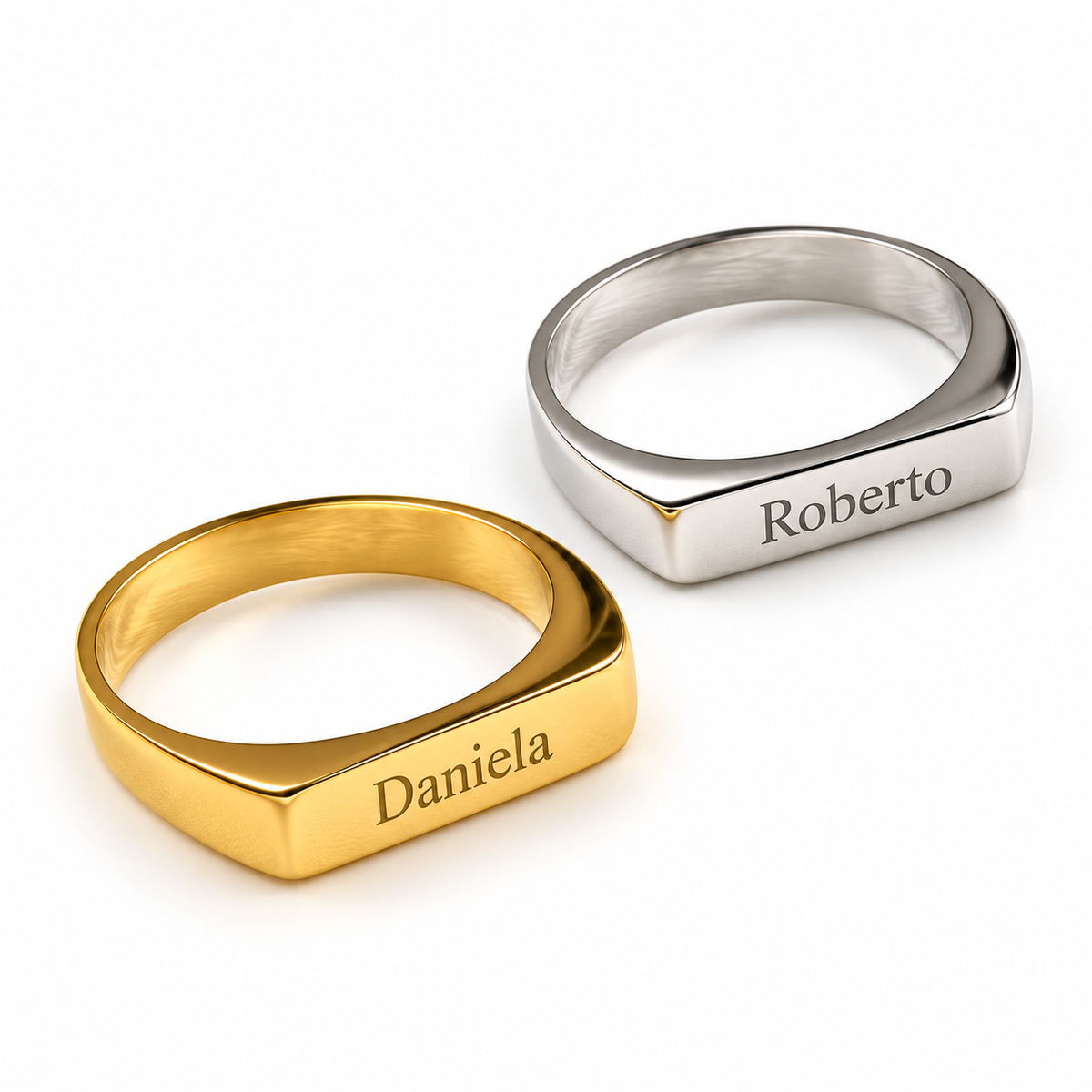 Anillo Olimpo con fondo blanco de estudio